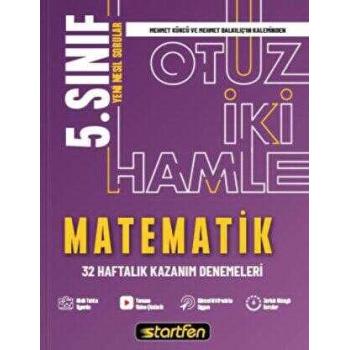 Startfen Yayınları 5.Sınıf Matematik 32 Hamle Haftalık Kazanım Denemeleri