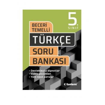 5.Sınıf Türkçe Beceri Temelli Soru Bankası Tudem Yayınları