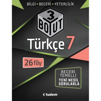 7.Sınıf Türkçe 3 Boyut Beceri Temelli Soru Bankası Tudem Yayınları