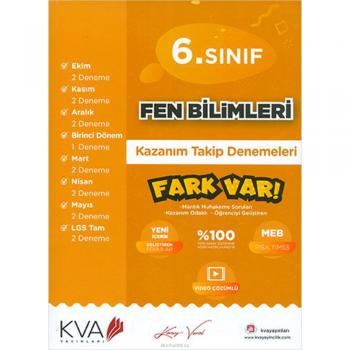 6. Sınıf Fen Bilimleri Fark Var Kazanım Takip Denemeleri Koray Varol Akademi