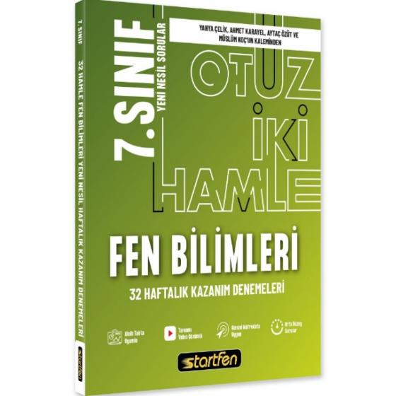 Startfen Yayıncılık 7. Sınıf 32 Hamle Fen Bilimleri Haftalık Kazanım Denemeleri