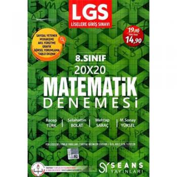 8. Sınıf LGS Matematik 20x20 Denemesi Seans Yayınları