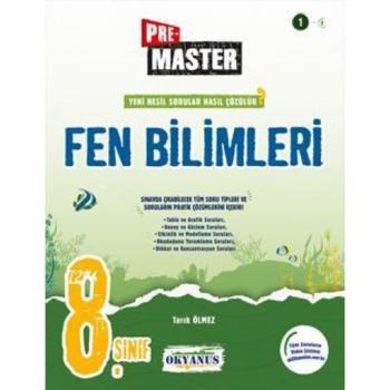 8. Sınıf Pre Master Fen Bilimleri Soru Bankası Tarık Ölmez Okyanus Yayınları