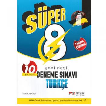 8. Sınıf Süper Türkçe Yeni Nesil Deneme Sınavı Nitelik Yayınları