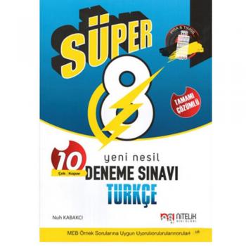 8. Sınıf Süper Türkçe Yeni Nesil Deneme Sınavı Nitelik Yayınları