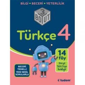 4. Sınıf Türkçe 3 Boyut Soru Bankası Tudem Yayınları