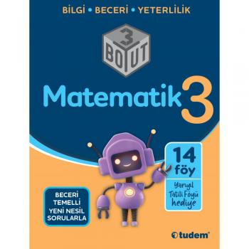 3. Sınıf Matematik 3 Boyut Soru Bankası Tudem Yayınları