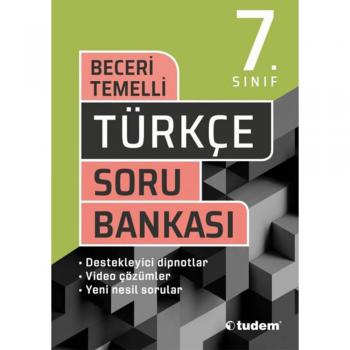 7. Sınıf Türkçe Beceri Temelli Soru Bankası Tudem Yayınları