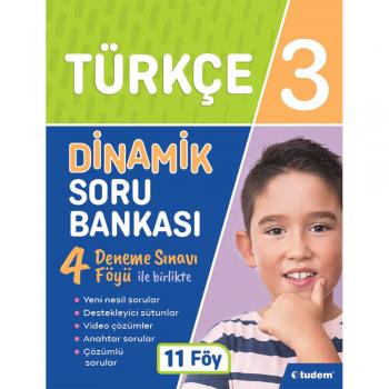 3. Sınıf Türkçe Dinamik Soru Bankası Tudem Yayınları