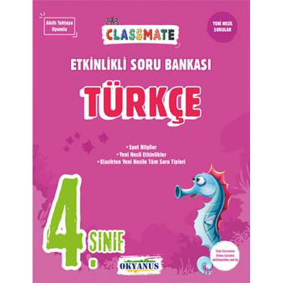 4. Sınıf Türkçe Classmate Etkinlikli Soru Bankası Okyanus Yayınları