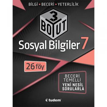 7.Sınıf Sosyal Bilgiler 3 Boyut Soru Bankası Tudem Yayınları