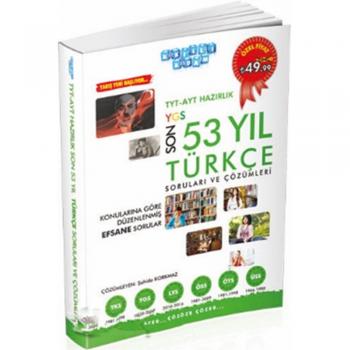 TYT Hazırlık Son 53 Yıl Türkçe Çıkmış Sorular ve Çözümleri Akıllı Adam Yayınları