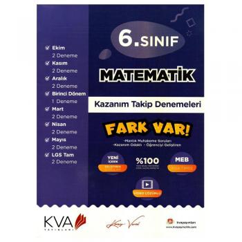 6. Sınıf Matematik Fark Var Kazanım Takip Denemeleri Koray Varol Akademi