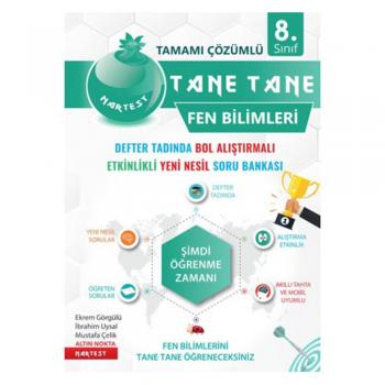 8. Sınıf Fen Bilimleri Tane Tane Soru Bankası Nartest Yayınları