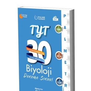 TYT Biyoloji 30 Deneme Sınavı Palmetre Serisi Palme Yayınevi