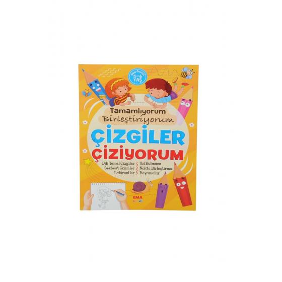 Tamamlıyorum Birleştiriyorum Çizgiler Çiziyorum Ema Kitap