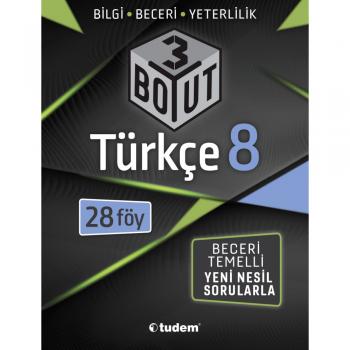 8. Sınıf LGS Türkçe 3 Boyut 28 Föy Tudem Yayınları