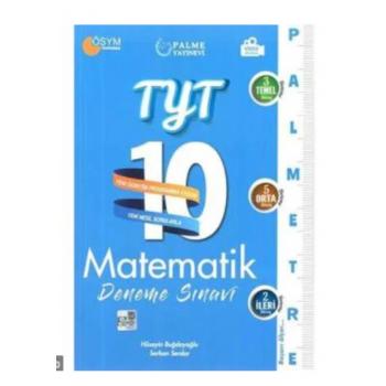 TYT Matematik Palmetre 10 Deneme Video Çözümlü Palme Yayınları