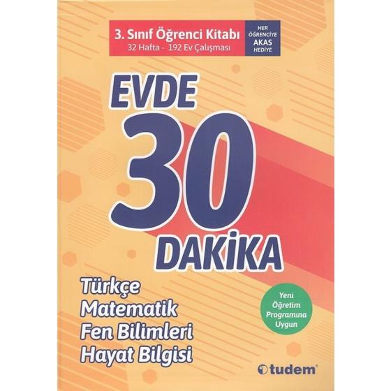 Tudem 3. Sınıf Evde 30 Dakika Türkçe Matematik Fen Bilimleri Hayat Bilgisi Soru Ev Çalışması 