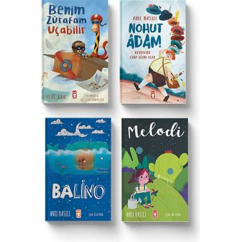 Çocuk Tatil Kitapları Seti (4 Kitap) (Benim Zürafam Uçabilir - Nohut Adam - Balino - Melodi)