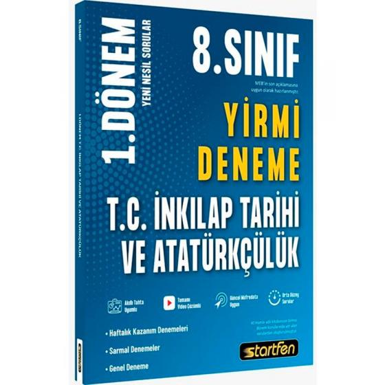 Startfen Yayınları Startfen Yayınları 8. Sınıf T.c Inkılap 20 Li 1. Dönem Denemesi