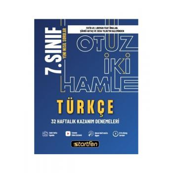 Startfen Yayınları 7. Sınıf Türkçe 32 Hamle Haftalık Kazanım Denemeleri