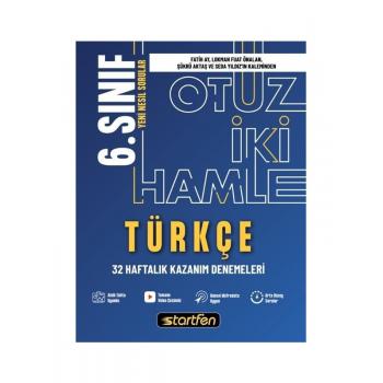 Startfen Yayınları 6. Sınıf Türkçe 32 Hamle Haftalık Kazanım Denemeleri