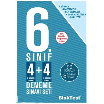 6.Sınıf 4+4 Deneme Sınavı Seti Bloktest Yayınları