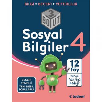 4. Sınıf Sosyal Bilgiler 3 Boyut Soru Bankası Tudem Yayınları