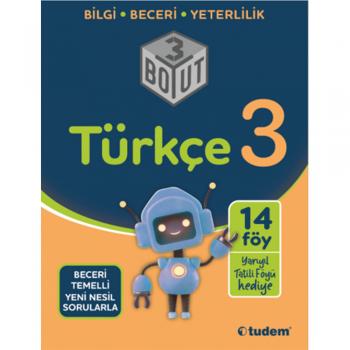 3. Sınıf Türkçe 3 Boyut Soru Bankası Tudem Yayınları