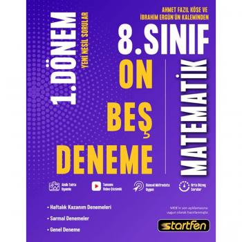 STARTFEN 8.SINIF 1.DÖNEM DENEME SETİ 4 KİTAP