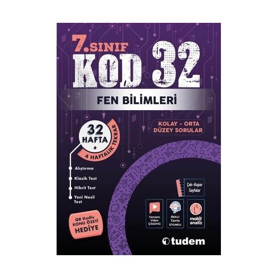 Tudem Yayınları 7. Sınıf Fen Bilimleri Kod 32 Tekrar Testleri