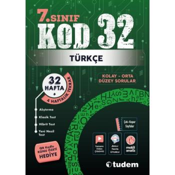 Tudem Yayınları 7. Sınıf Türkçe Kod 32 Tekrar Testleri